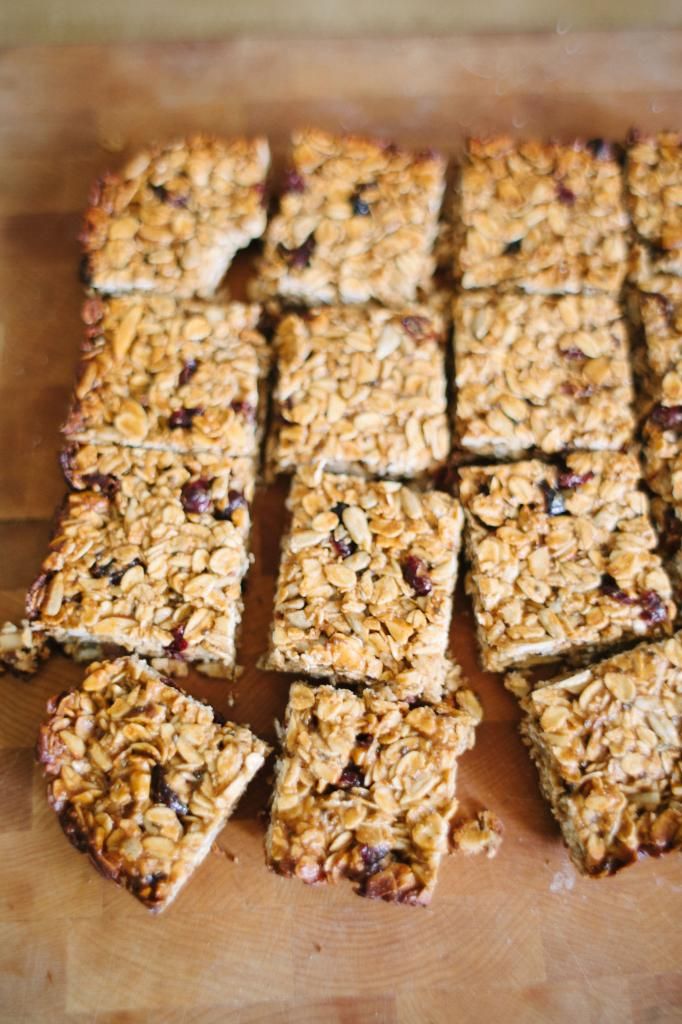 Chewy Granola Bars with Peanut Butter, Nuts, and Cranberries Honey & Brie