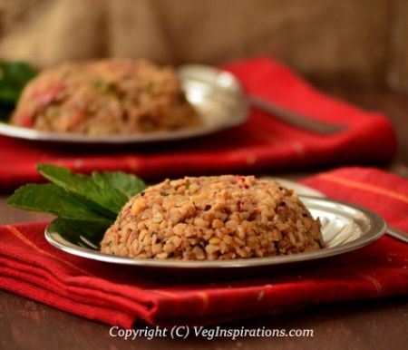 Buckwheat upma-Kuttu upma