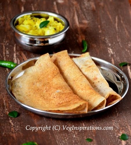 Instant Buckwheat dosai ~ Savory Indian crepes ~ Kuttu atta dosa