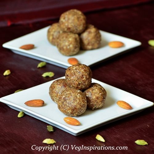 Sugar Free Oat and Nut Energy Bites-Oats dates ladoo