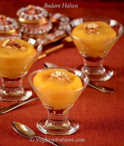 Badam halwa ~ Indian Almond Fudge | Veg Inspirations
