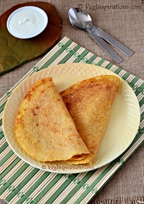 Kambu Adai ~ Bajra Dhal Dosa ~ Savory, vegan and GF Millet and lentil crepes | Veg Inspirations