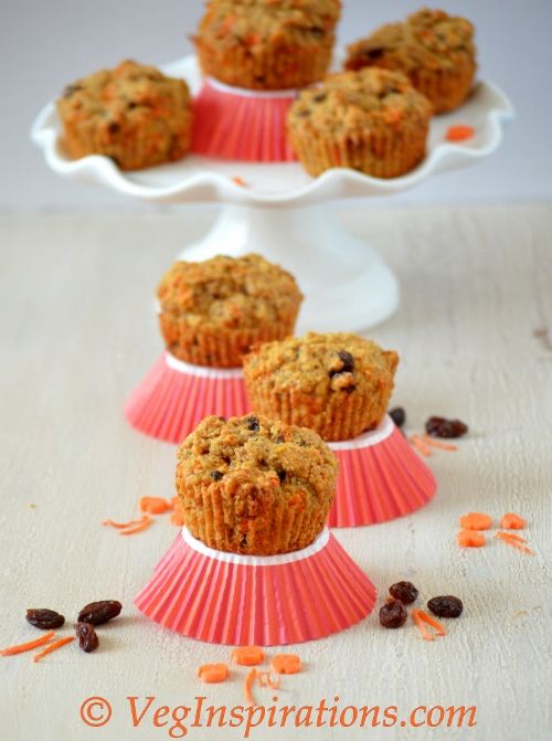 Carrot Raisin Oat Bran Muffins