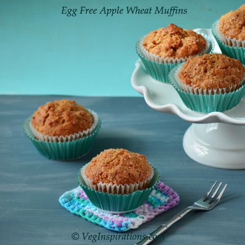 Apple Wheat Muffins ~Egg Free