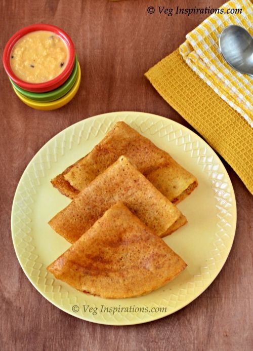 Oats Adai ~ Dhal dosa with oats ~ Savory Indian crepes with lentil and oats | Veg Inspirations