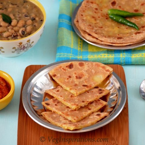  Aloo Paratha- Indian flat bread stuffed with spiced potatoes