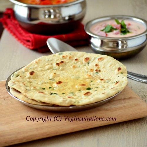 Easy Wheat Kulcha ~ Soft leavened Indian flat bread