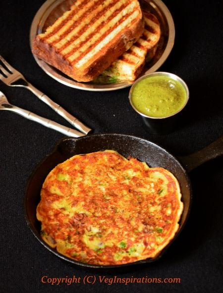 Egg free Omelet with Sun-dried tomatoes-Savory Chickpea flour pancakes