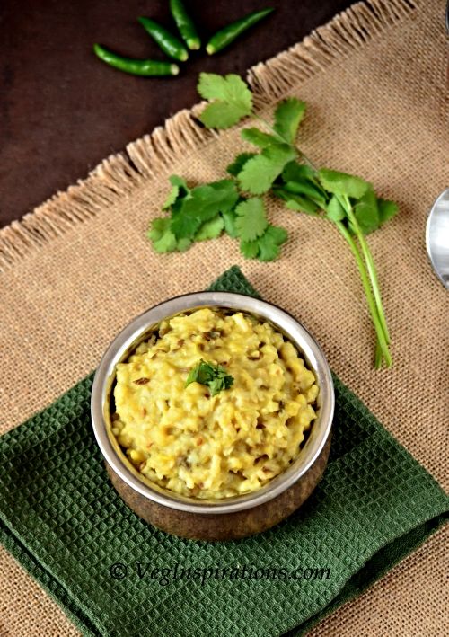 Gujarati Khichdi ~ Simply seasoned rice and lentil dish