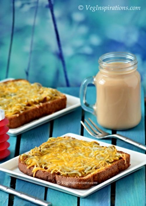 Baingan Cheese Toast ~ Roasted Eggplant Spread ~ Eggplant Cheese Toast | Veg Inspirations