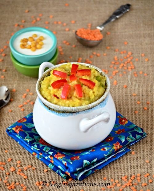Mixed Vegetable Khichdi ~ Masoor Dhal khichdi