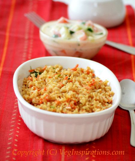 Carrot coconut rice