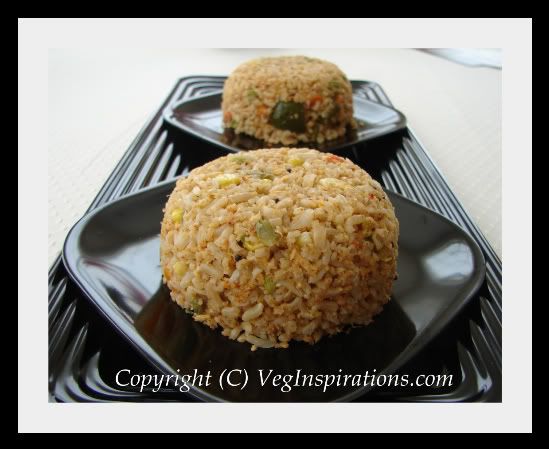 Coconut and Peanut flavored Mixed Vegetable Rice