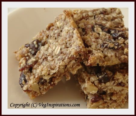 Orange Cranberry Muesli Bar