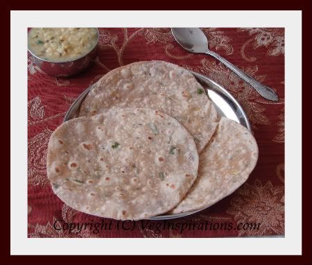 Potato Roti- Indian flat bread with whole wheat flour and potatoes