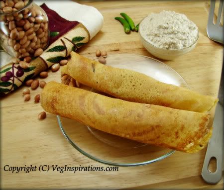 Vegan and Gluten free Quinoa Dosa-Savory Indian crepes with quinoa and lentils