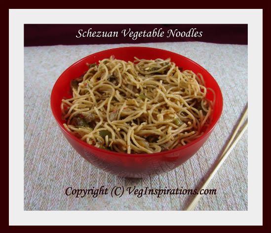 Schezuan vegetable noodles