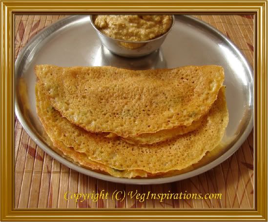 Instant Godumai dosai~Atta Dosa~Savory Indian wheat crepes