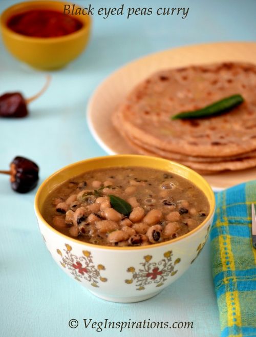 Easy Vegan Black Eyed Peas Curry-Maharashtrian style Chawli/Lobia curry