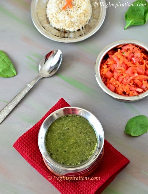  Keerai Molagootal ~ Keerai Kootu ~ Palak Dhal ~ Spinach lentil curry