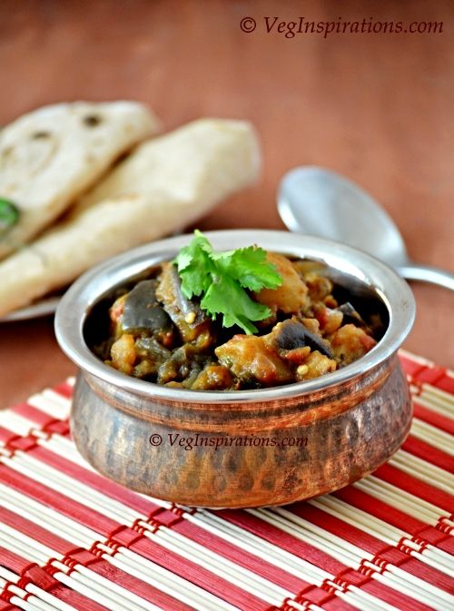 Aloo Baingan Sabzi ~ Vegan Potato and Eggplant Curry | Veg Inspirations