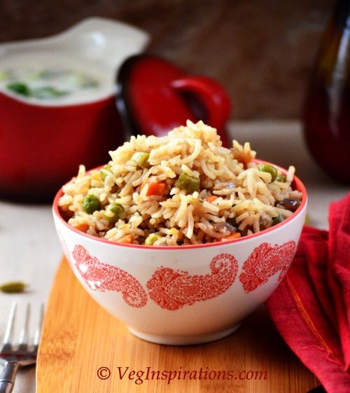 Mixed Vegetable Pulao ~ Subz Pulao