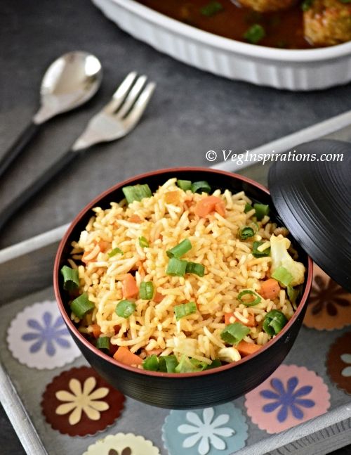  Vegetable Fried Rice ~ Indo Chinese fried rice | Veg Inspirations