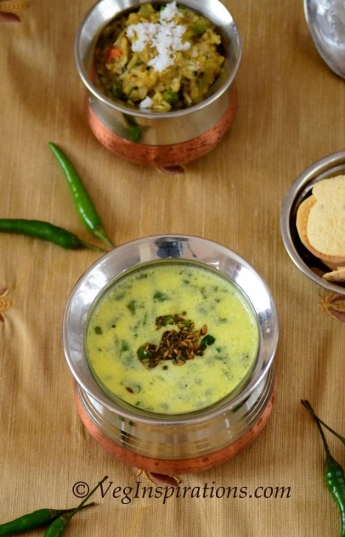 Gujarati Kadhi ~ Seasoned Buttermilk Soup ~ Curry