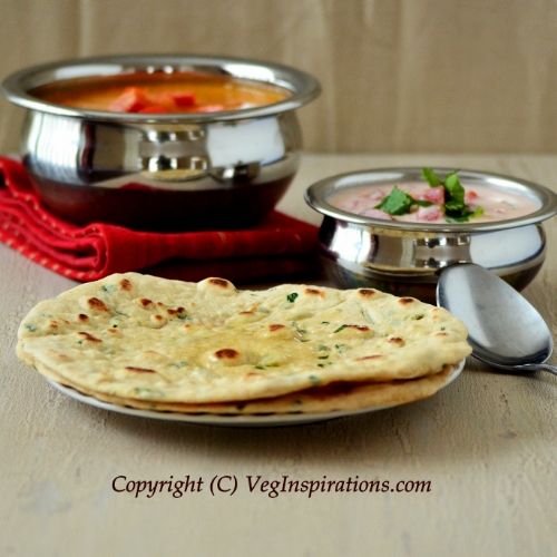 Easy Wheat kulcha ~ Soft leavened Indian flat bread