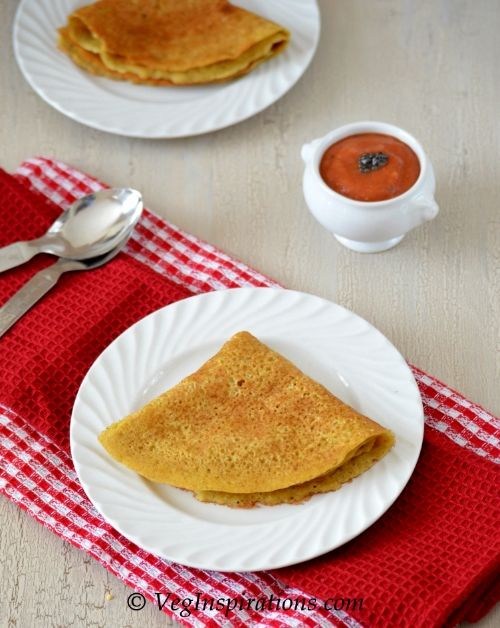 Instant Oat Bran Dosa ~ Savory Indian Oat Crepes