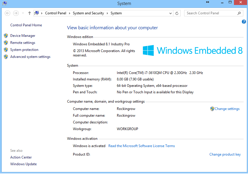 Windows 8.1 Embedded Industry Pro và Windows 10