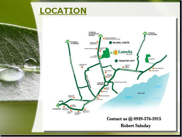 Camella Silang Cavite Location Map