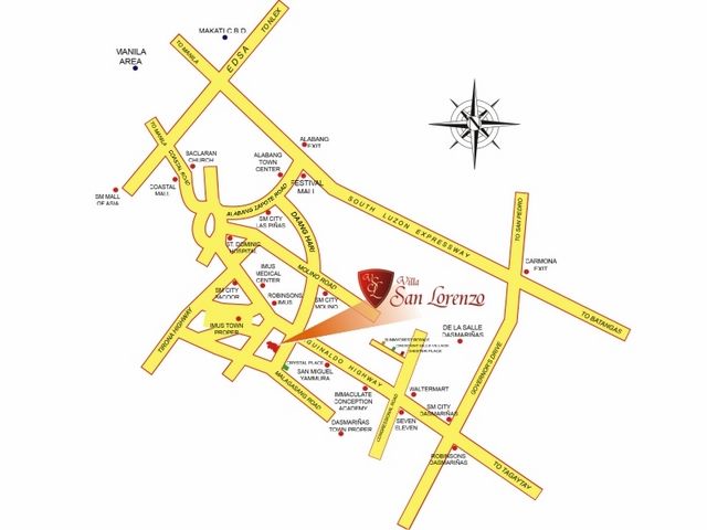 Villa San Lorenzo Vicinity Map