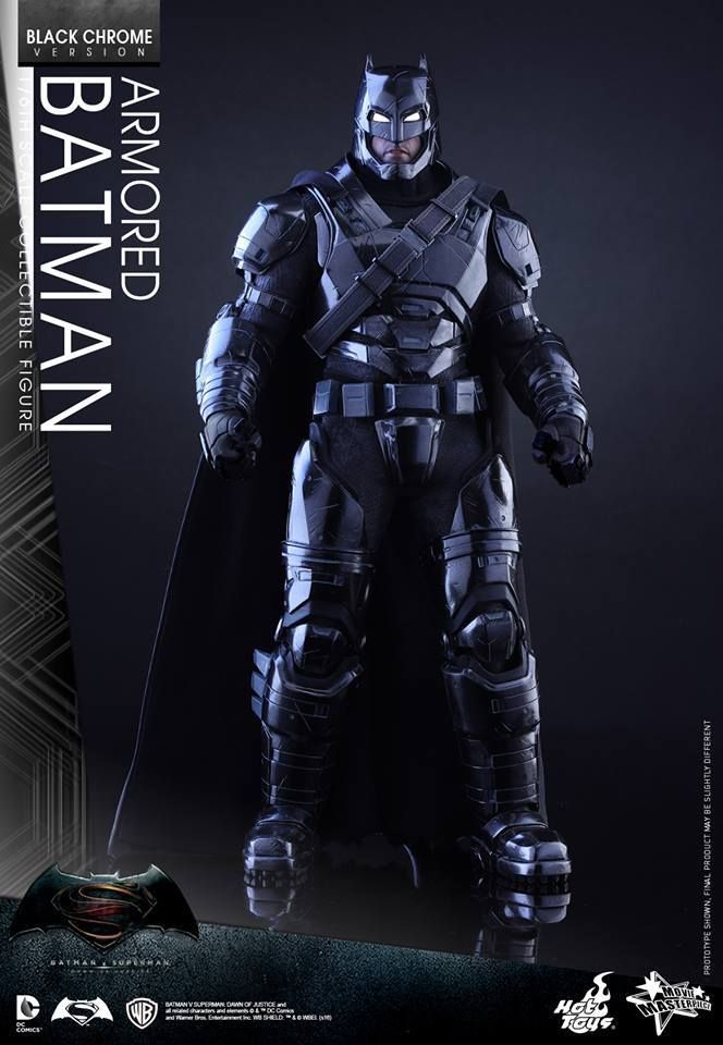 hot toys black chrome armored batman