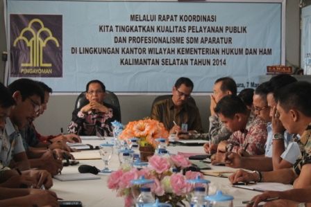 Rapat Koordinasi Kanwil Kemenkumham Kalimantan Selatan