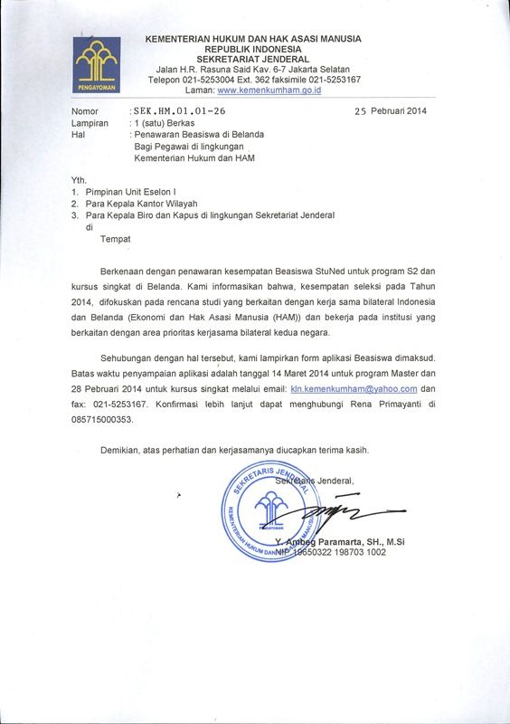 Penawaran Beasiswa di Belanda bagi Pegawai Kemenkumham