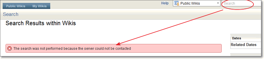 Search fail