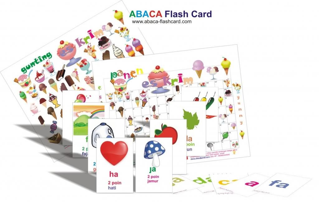 ABACA Flash Card mengajari balita belajar membaca cepat gambar