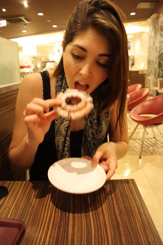 eating doughnuts