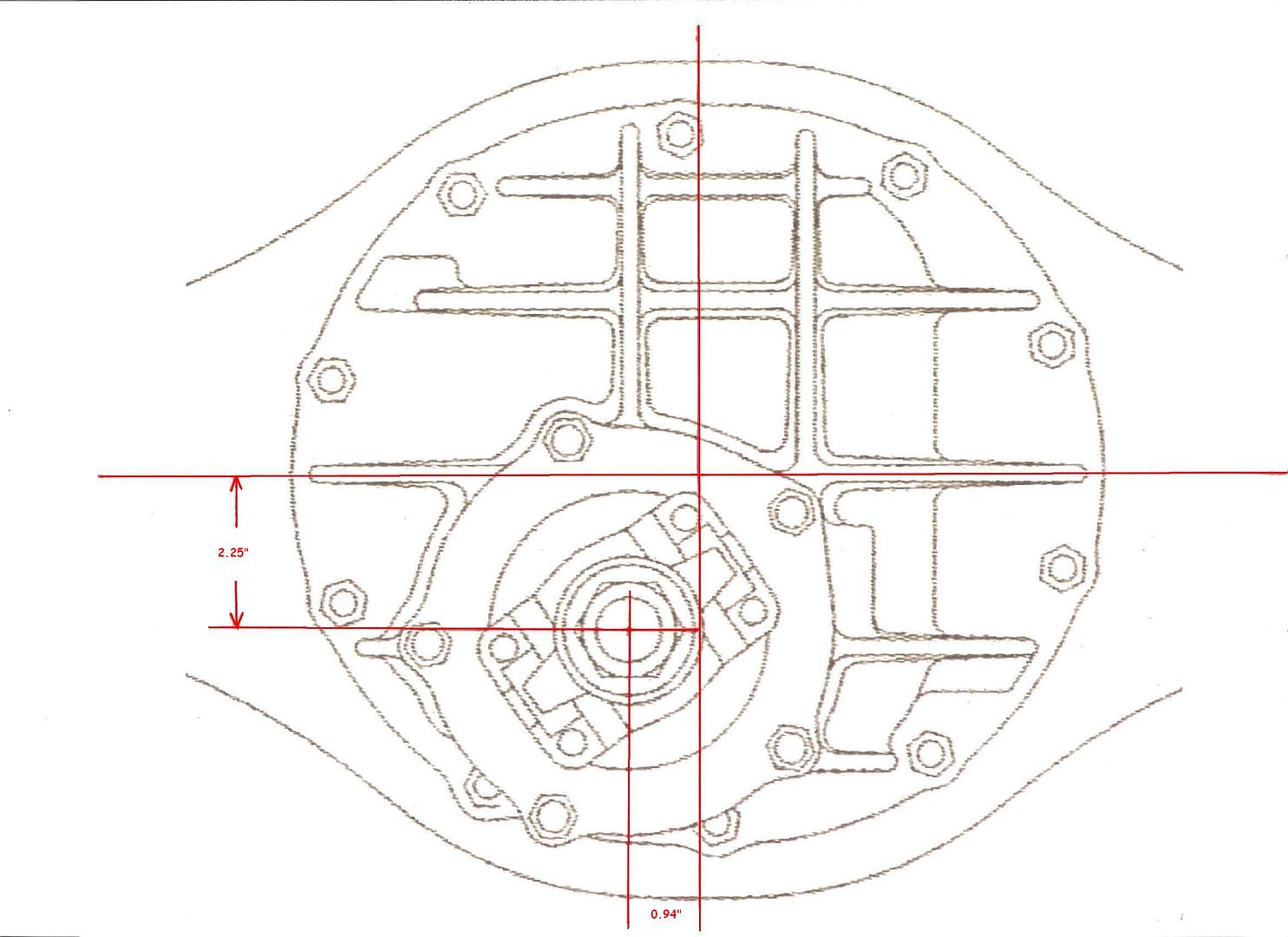 Ford 9 center section dimensions #7