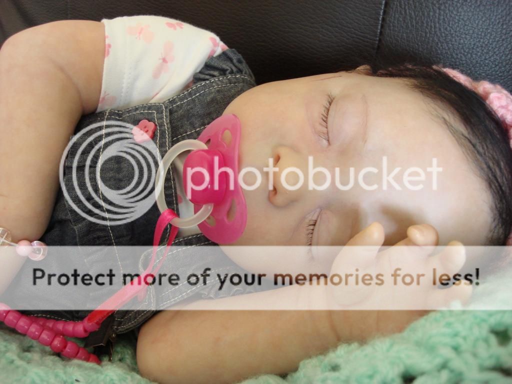 Reborn Baby Girl 3 to 6 Months Old Dark Hair Closed Eyes Free Postage